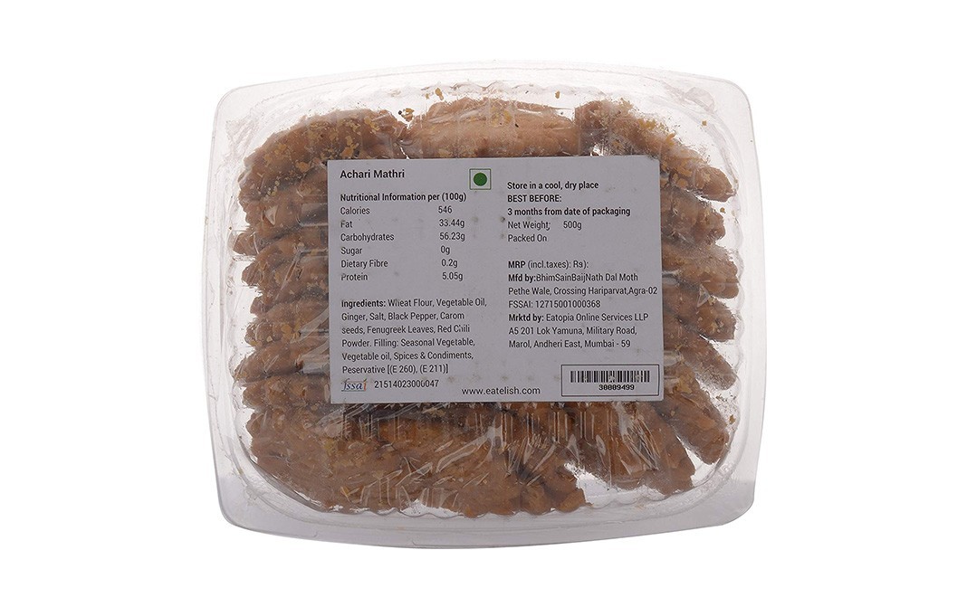 Eatelish Agra Ki Achari Mathri    Pack  500 grams